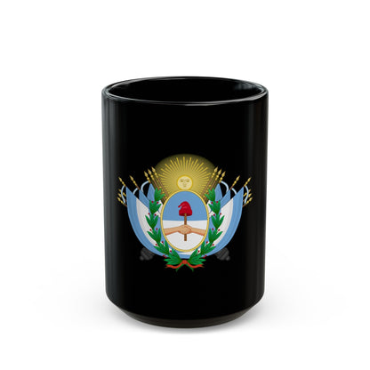 Coat of Arms of State of Buenos Ayres - Black Coffee Mug-15oz-The Sticker Space