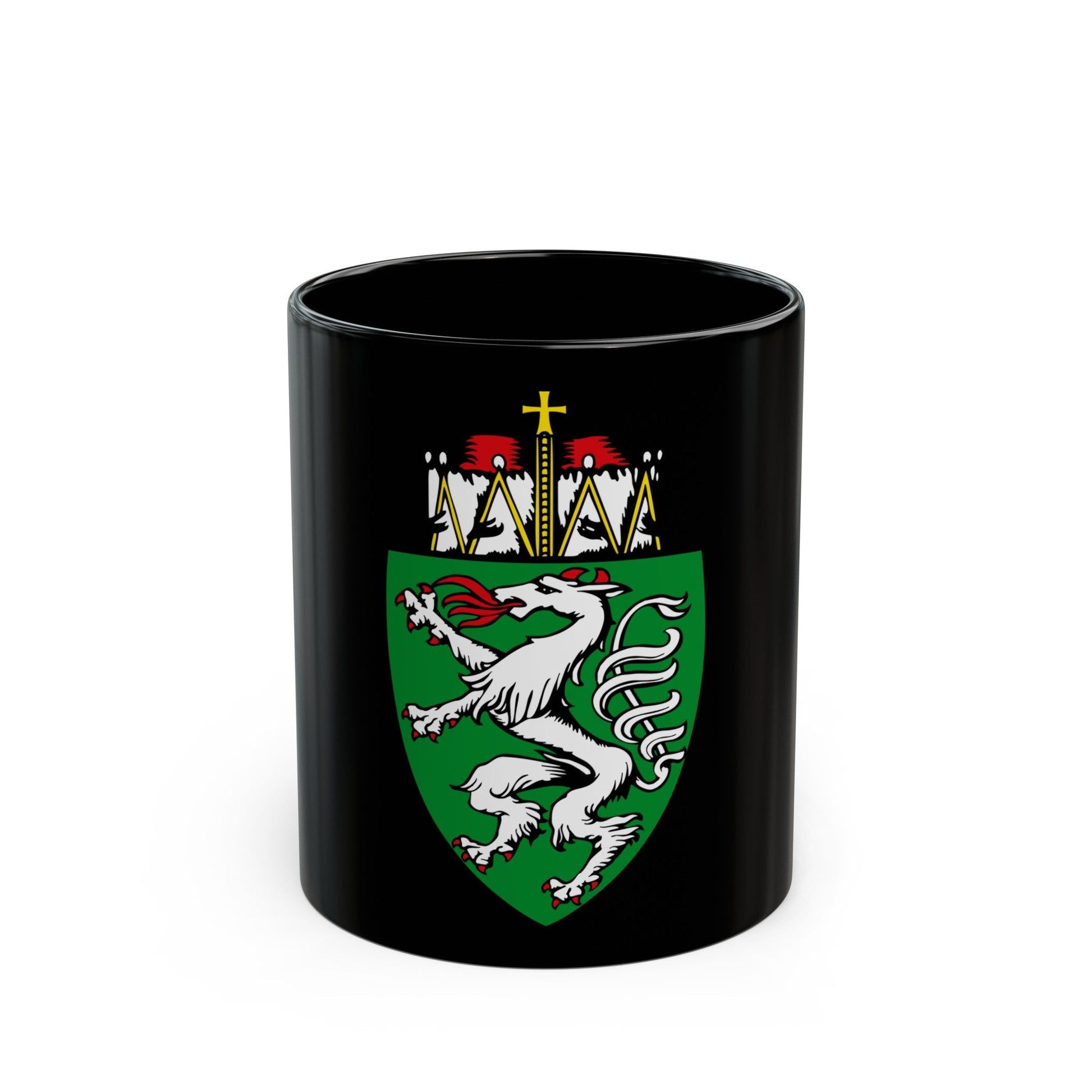 Coat of Arms of Steiermark Austria - Black Coffee Mug-11oz-The Sticker Space