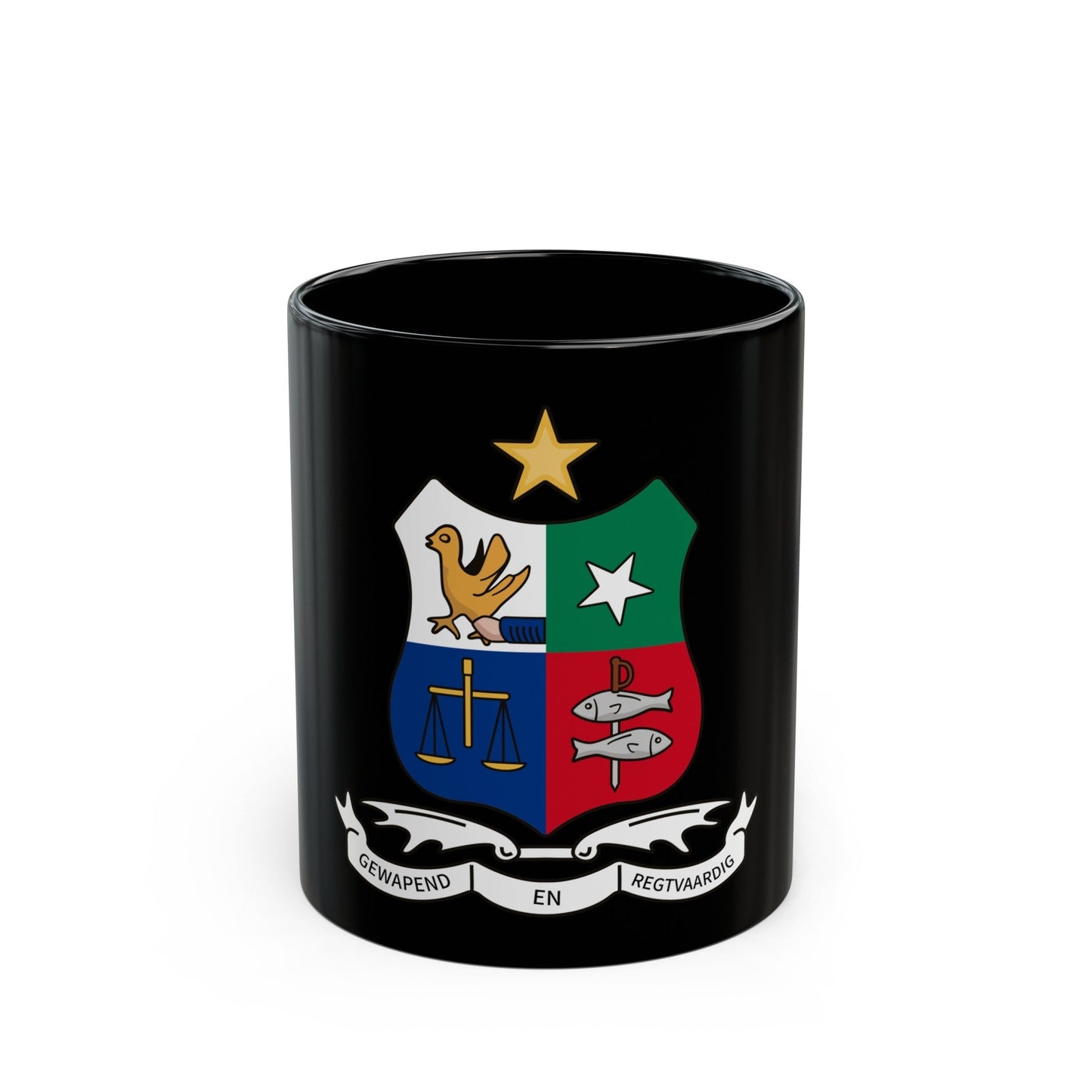 Coat of arms of Stellaland - Black Coffee Mug-11oz-The Sticker Space