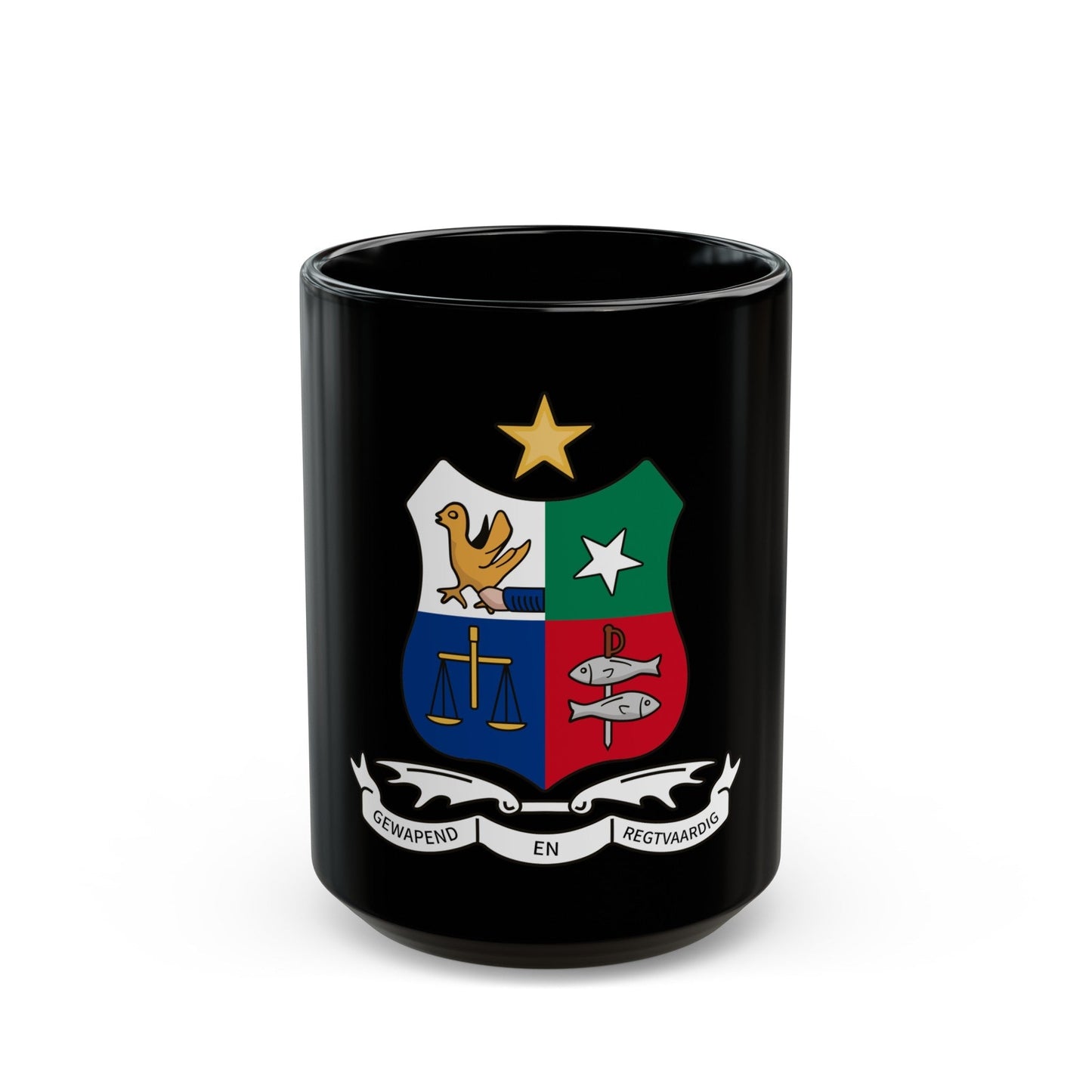 Coat of arms of Stellaland - Black Coffee Mug-15oz-The Sticker Space