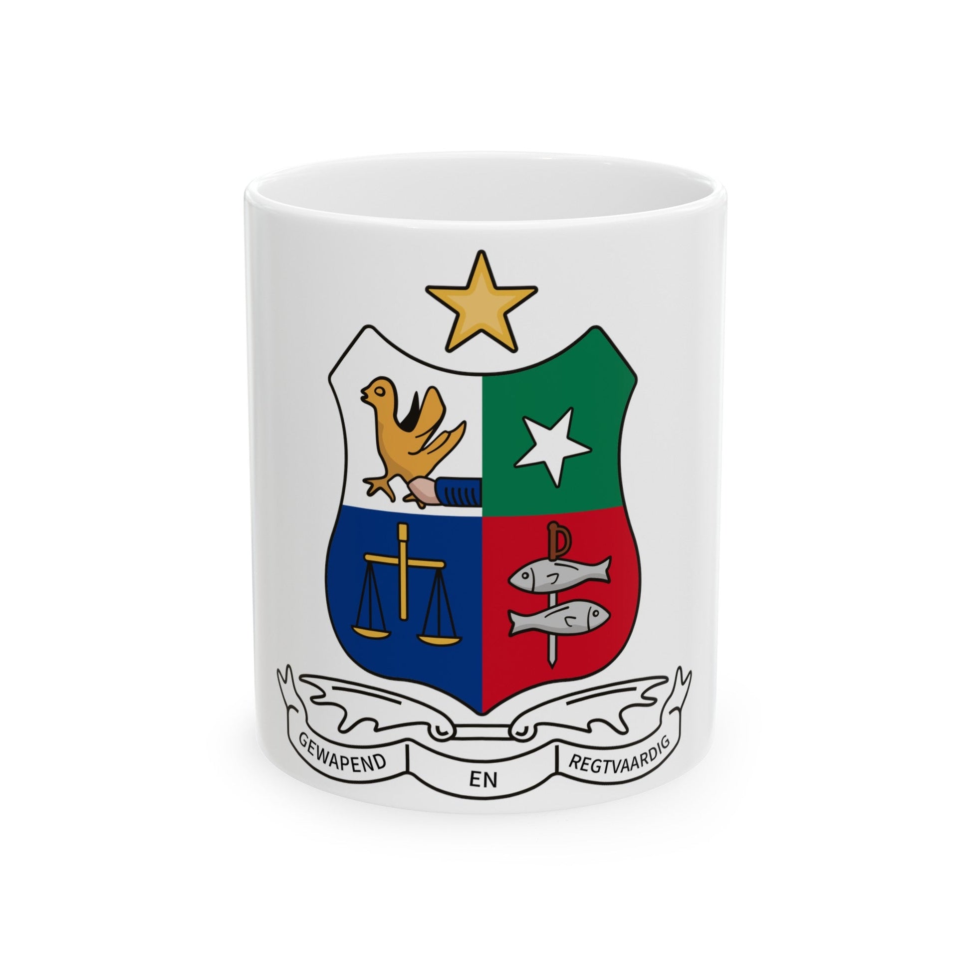 Coat of arms of Stellaland - White Coffee Mug-11oz-The Sticker Space