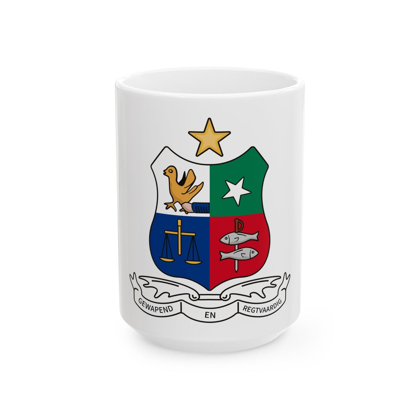 Coat of arms of Stellaland - White Coffee Mug-15oz-The Sticker Space