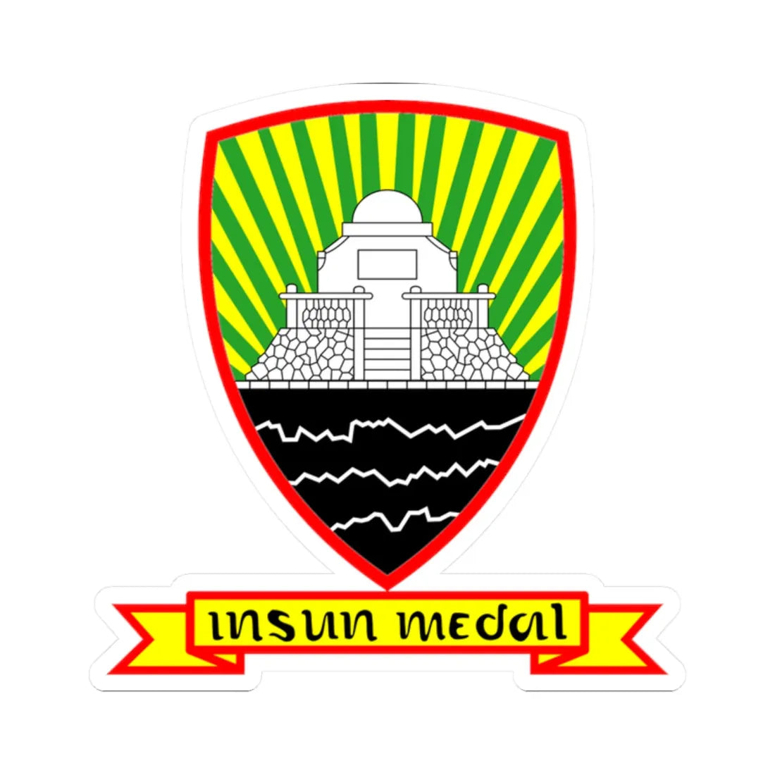 Coat of arms of Sumedang Regency (Indonesia) (Coat of Arms) STICKER Vinyl Kiss-Cut Decal 2 Inch White - The Sticker Space