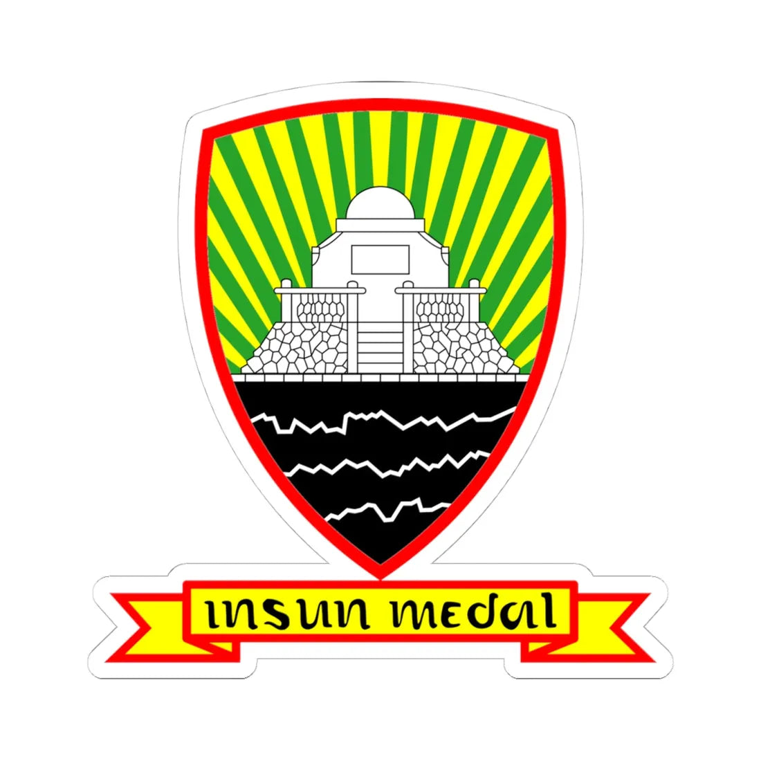 Coat of arms of Sumedang Regency (Indonesia) (Coat of Arms) STICKER Vinyl Kiss-Cut Decal 4 Inch White - The Sticker Space