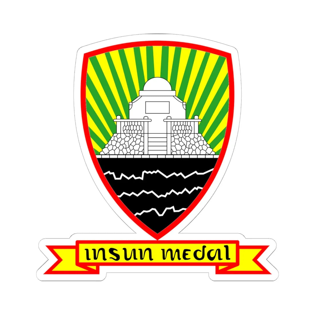 Coat of arms of Sumedang Regency (Indonesia) (Coat of Arms) STICKER Vinyl Kiss-Cut Decal 6 Inch White - The Sticker Space