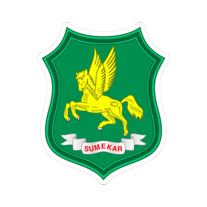 Coat of arms of Sumenep Regency (Indonesia) (Coat of Arms) STICKER Vinyl Kiss-Cut Decal 3 Inch White - The Sticker Space