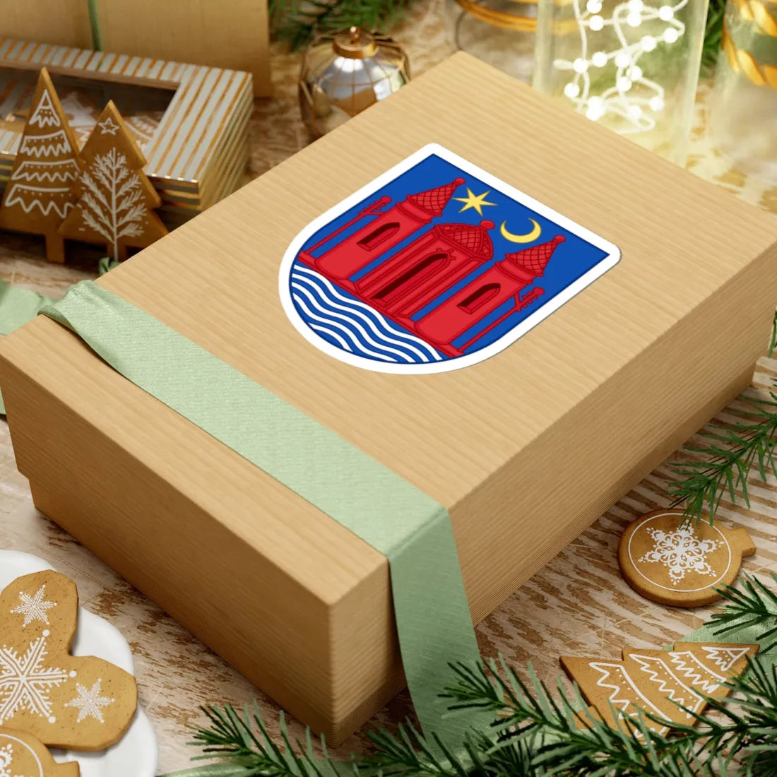 Coat of arms of Svendborg (Denmark) (Coat of Arms) STICKER Vinyl Kiss-Cut Decal - The Sticker Space