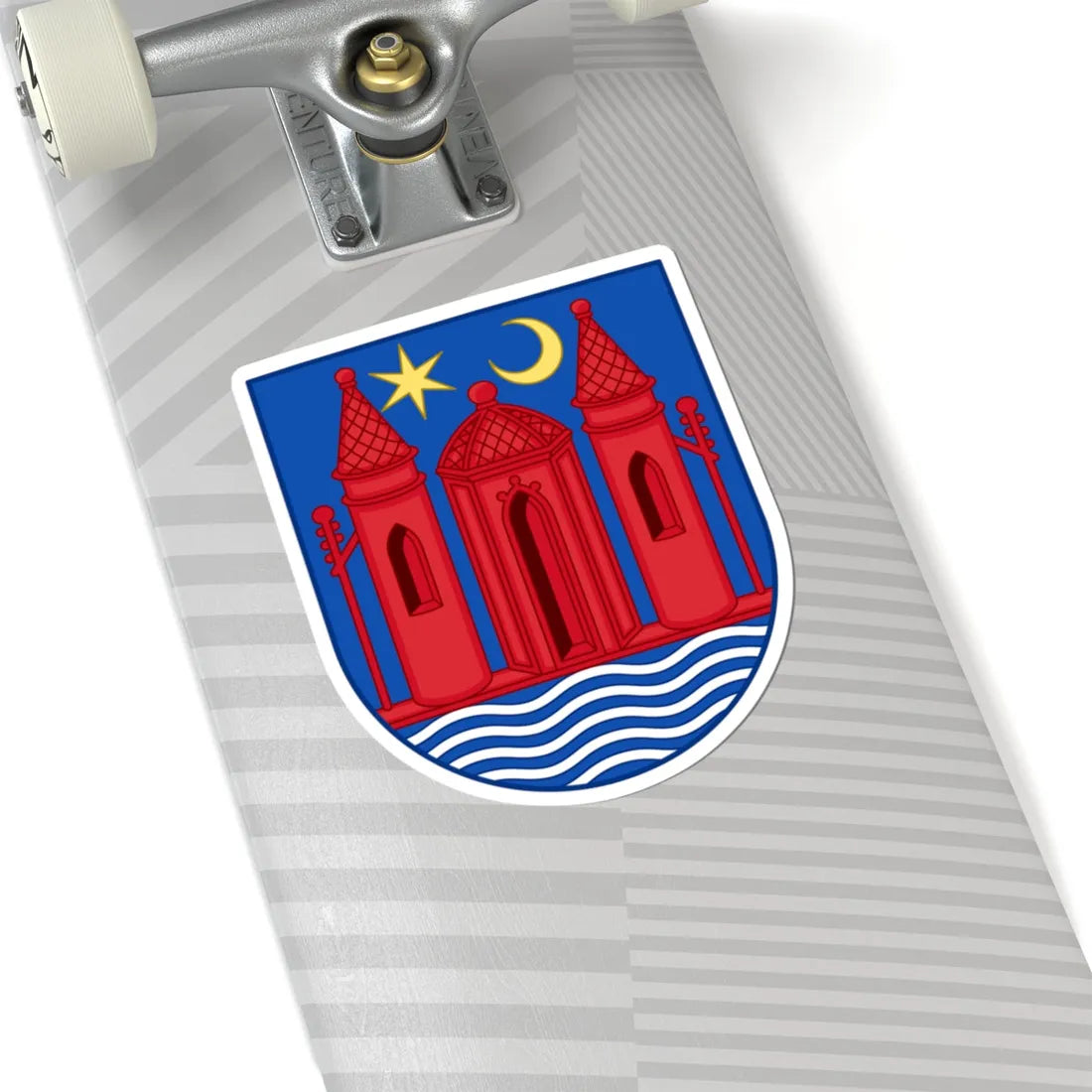 Coat of arms of Svendborg (Denmark) (Coat of Arms) STICKER Vinyl Kiss-Cut Decal - The Sticker Space