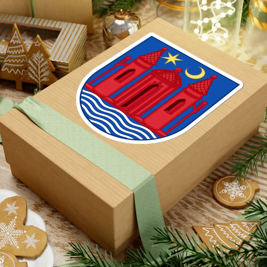 Coat of arms of Svendborg (Denmark) (Coat of Arms) STICKER Vinyl Kiss-Cut Decal - The Sticker Space