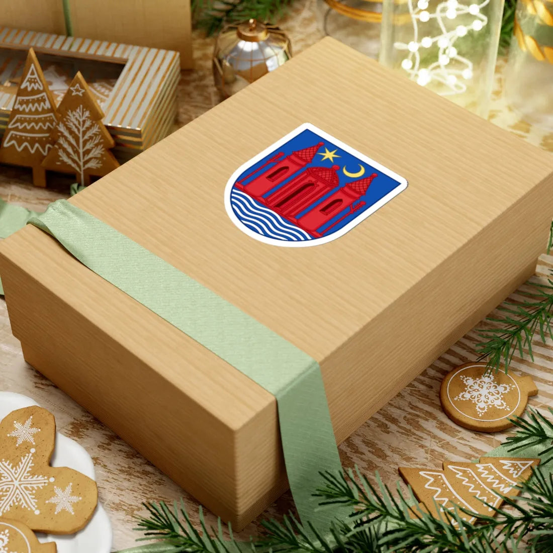 Coat of arms of Svendborg (Denmark) (Coat of Arms) STICKER Vinyl Kiss-Cut Decal - The Sticker Space