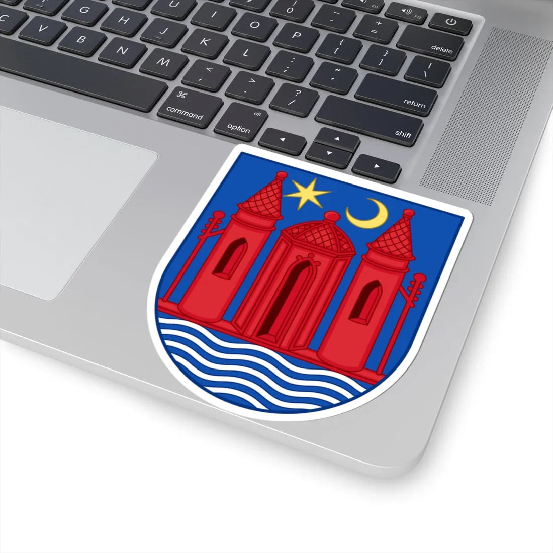 Coat of arms of Svendborg (Denmark) (Coat of Arms) STICKER Vinyl Kiss-Cut Decal - The Sticker Space