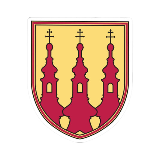 Coat of arms of Sveta Trojica (Slovenia) (Coat of Arms) STICKER Vinyl Kiss-Cut Decal 2 Inch White - The Sticker Space