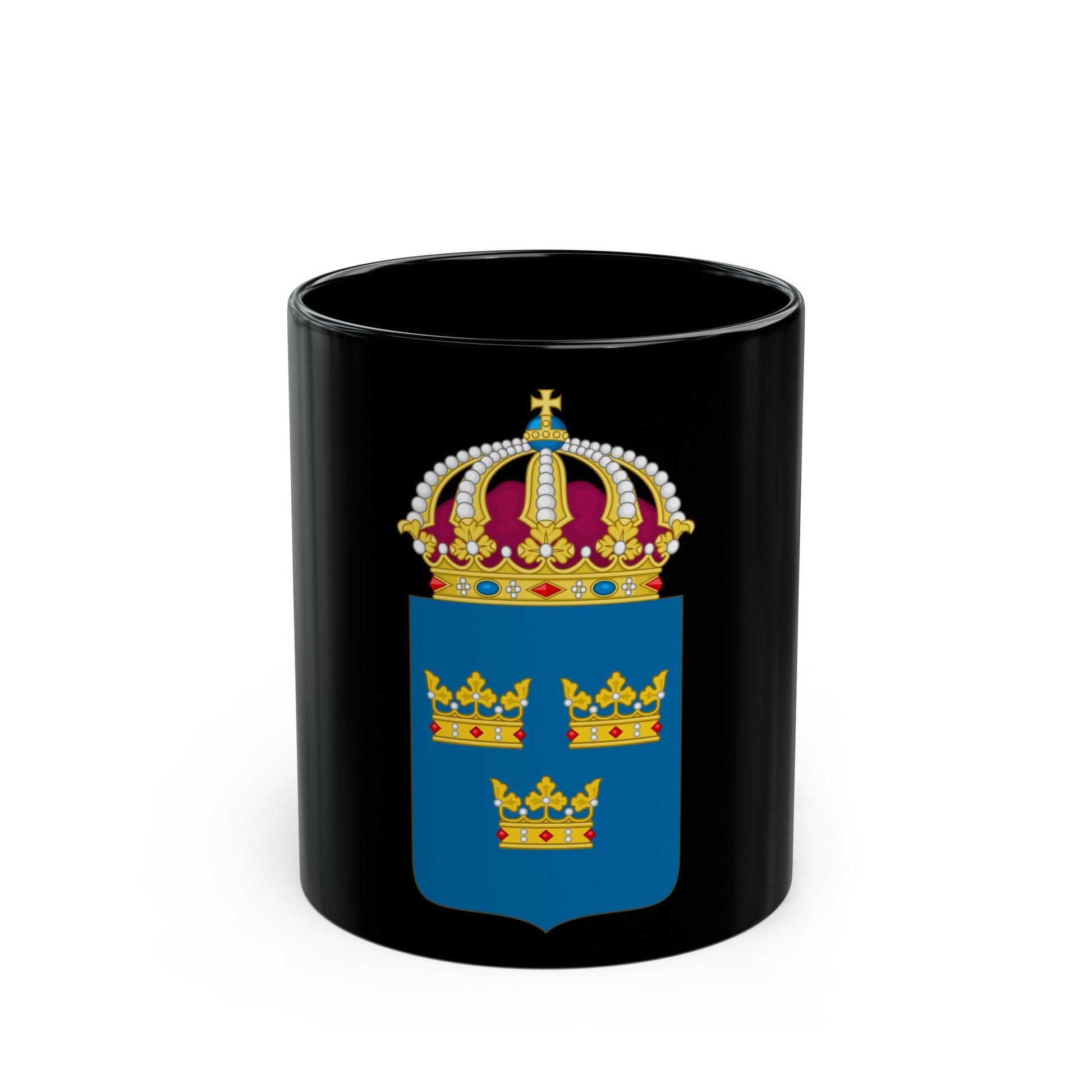 Coat of arms of Sweden - Black Coffee Mug-11oz-The Sticker Space