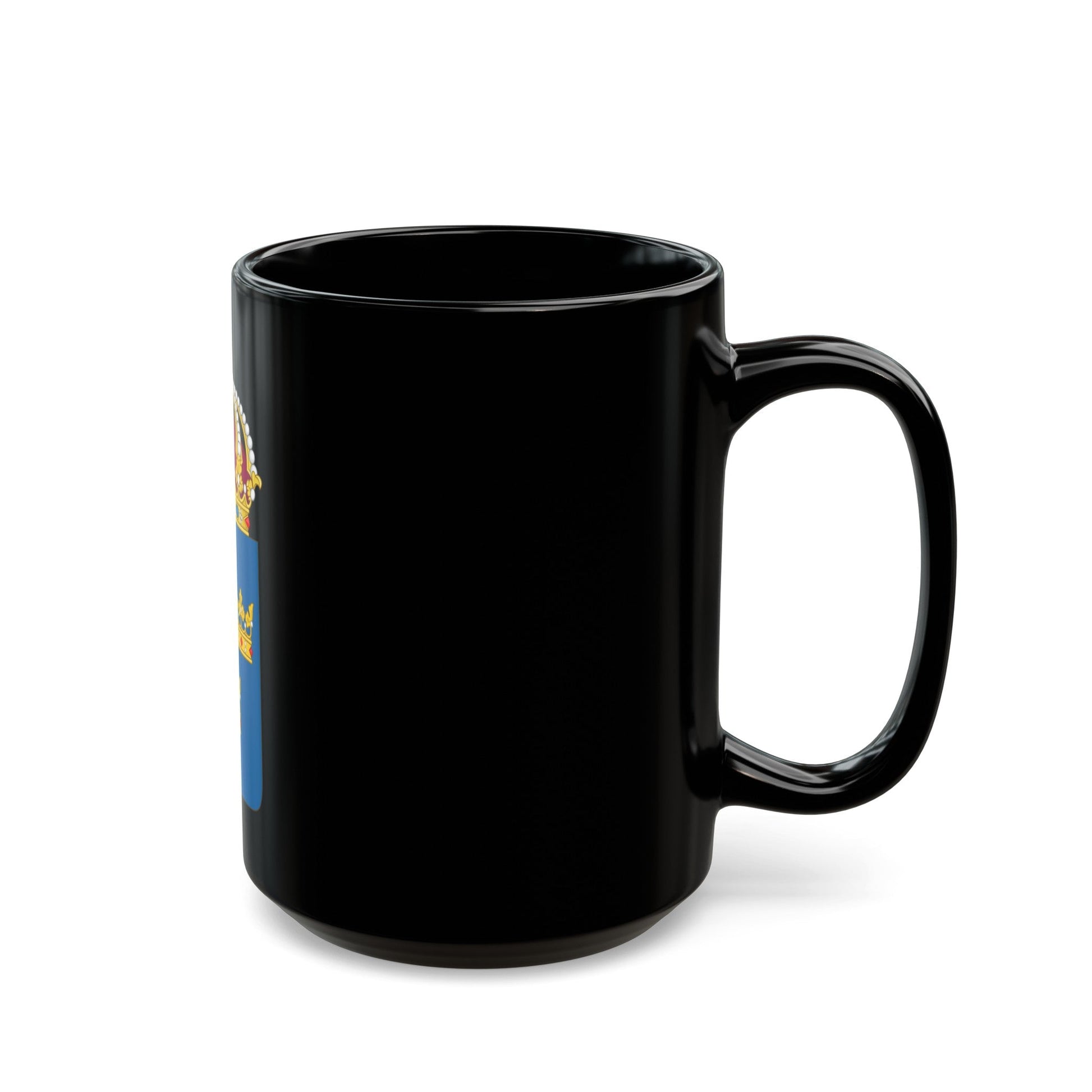 Coat of arms of Sweden - Black Coffee Mug-The Sticker Space