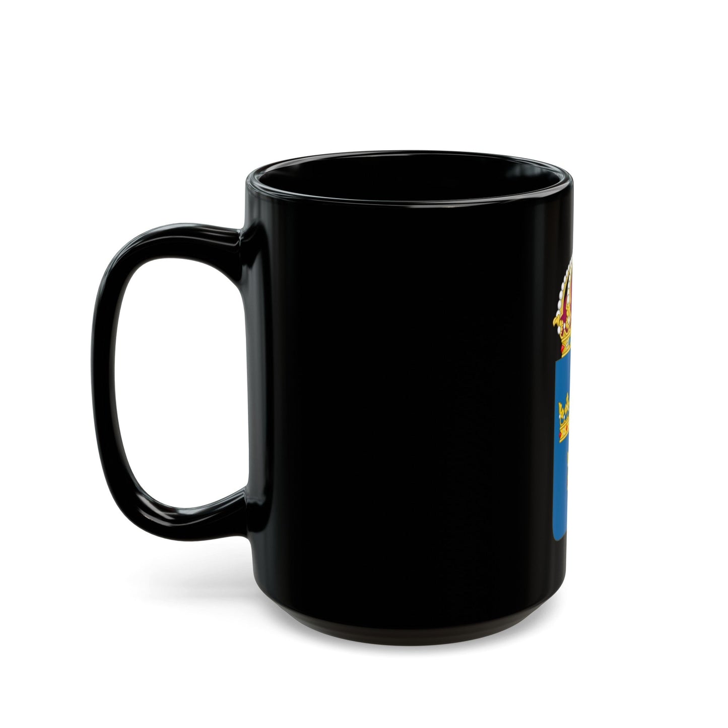 Coat of arms of Sweden - Black Coffee Mug-The Sticker Space