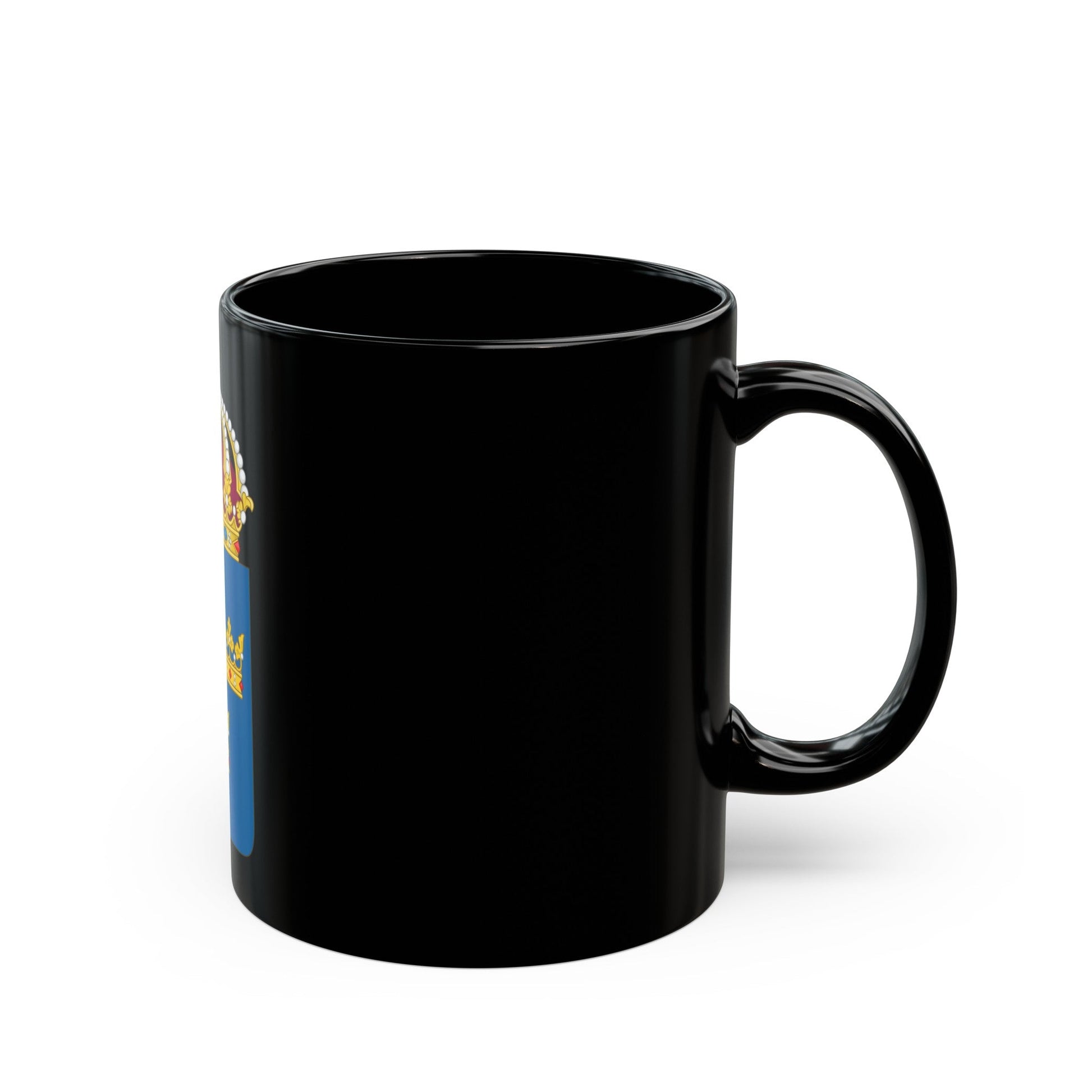 Coat of arms of Sweden - Black Coffee Mug-The Sticker Space