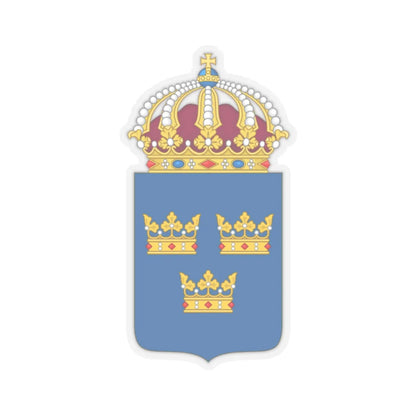 Coat of arms of Sweden - STICKER Vinyl Kiss-Cut Decal 2 Inch Transparent - The Sticker Space