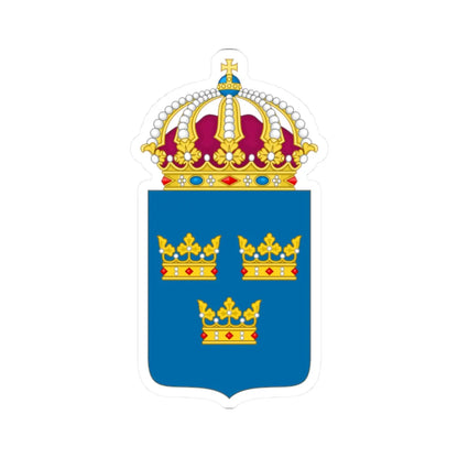 Coat of arms of Sweden - STICKER Vinyl Kiss-Cut Decal 2 Inch White - The Sticker Space