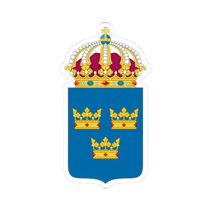 Coat of arms of Sweden - STICKER Vinyl Kiss-Cut Decal 3 Inch White - The Sticker Space