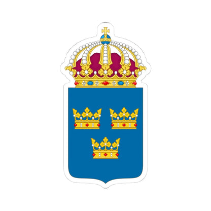 Coat of arms of Sweden - STICKER Vinyl Kiss-Cut Decal 4 Inch White - The Sticker Space