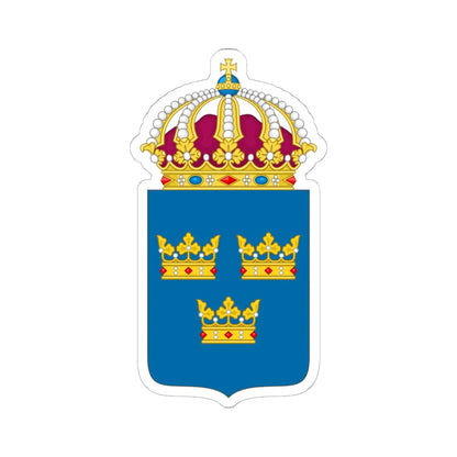 Coat of arms of Sweden - STICKER Vinyl Kiss-Cut Decal 6 Inch White - The Sticker Space
