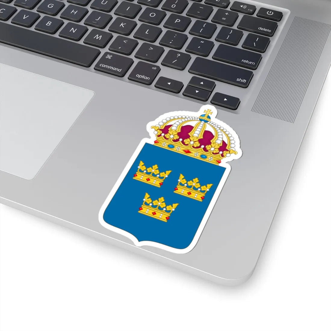 Coat of arms of Sweden - STICKER Vinyl Kiss-Cut Decal - The Sticker Space