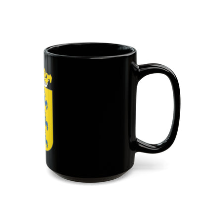 Coat of arms of Swedish Estonia - Black Coffee Mug-The Sticker Space