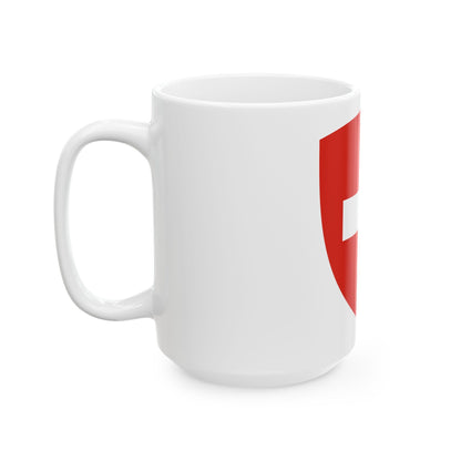 Coat of Arms of Switzerland - White Coffee Mug