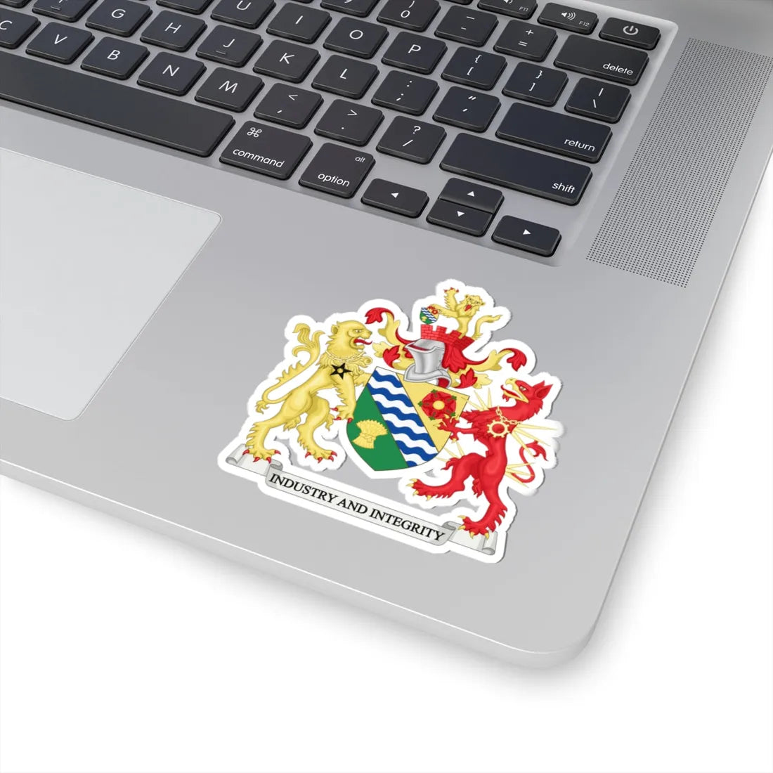 Coat of Arms of Tameside Metropolitan Borough Council (England) (Coat of Arms) STICKER Vinyl Kiss-Cut Decal - The Sticker Space