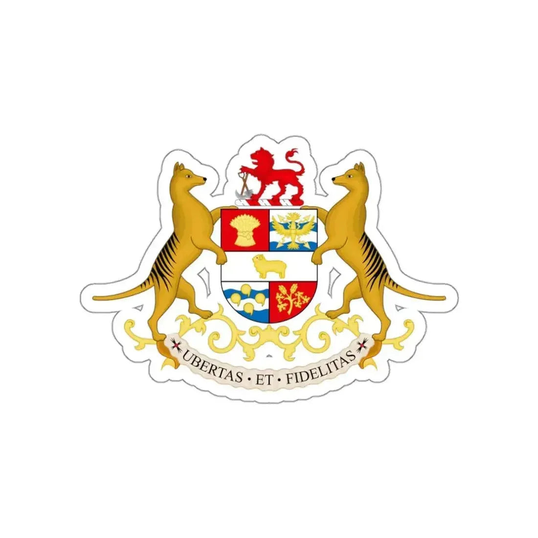 Coat of arms of Tasmania STICKER Vinyl Die-Cut Decal - The Sticker Space