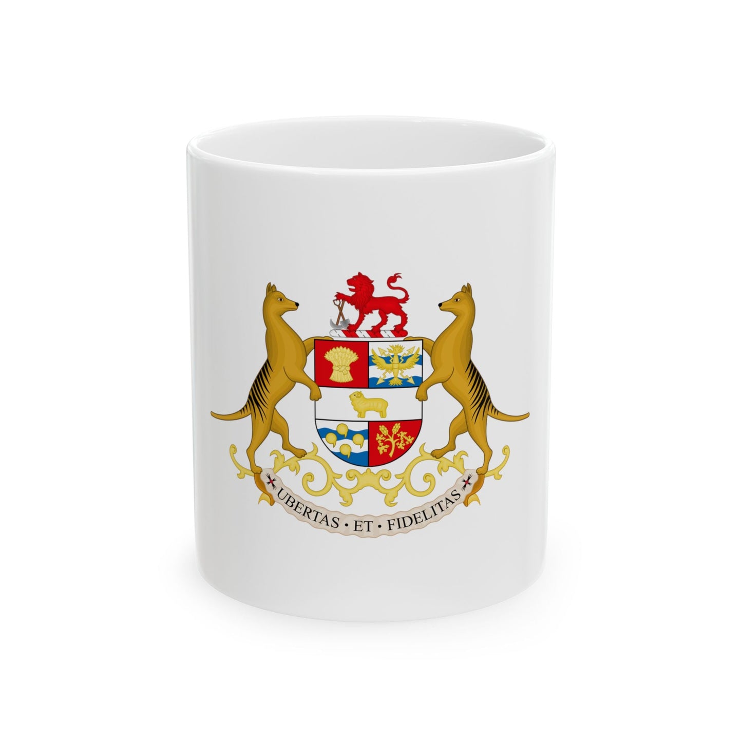 Coat of arms of Tasmania - White Coffee Mug