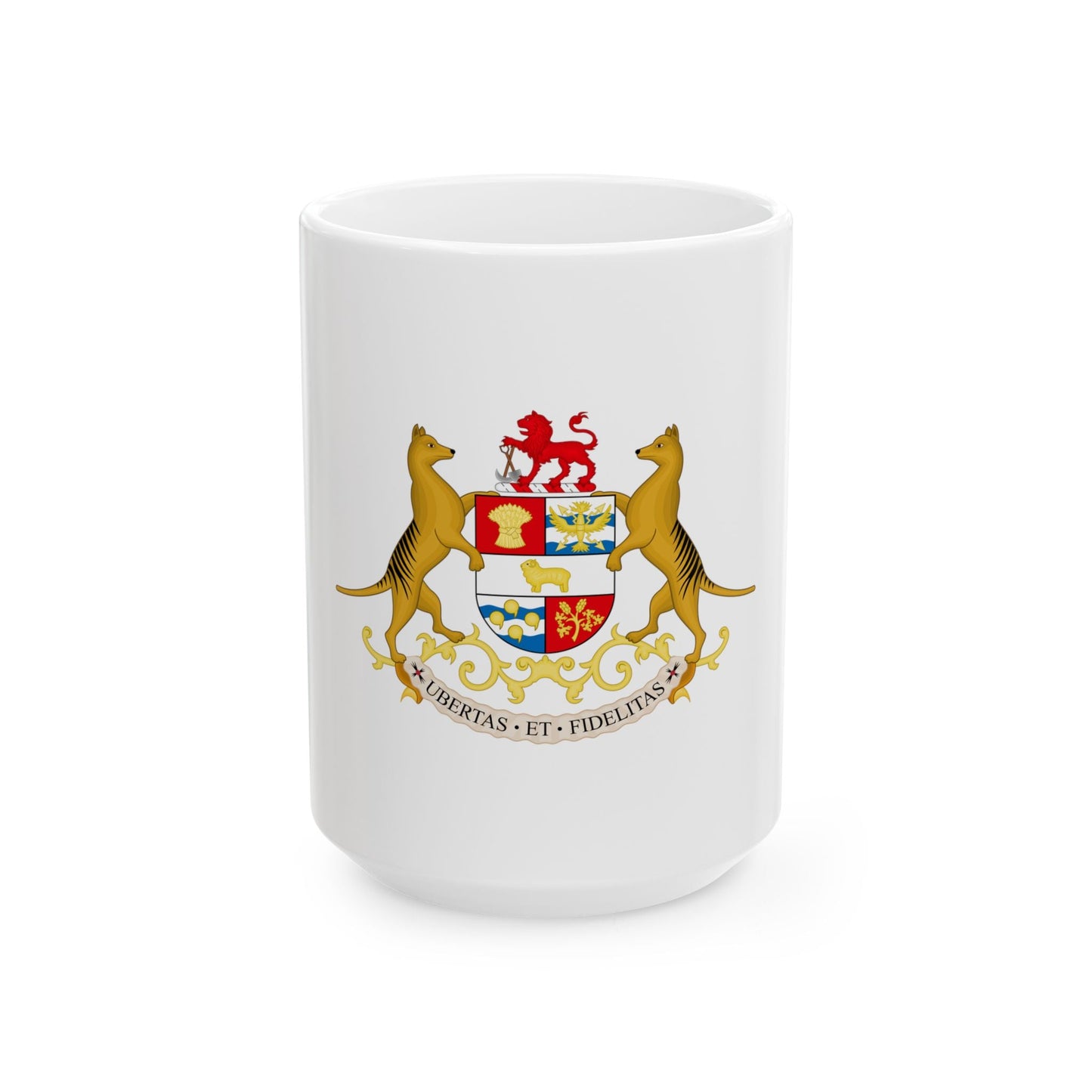 Coat of arms of Tasmania - White Coffee Mug