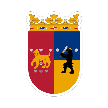 Coat of arms of Tavastia Province (Finland) (Coat of Arms) STICKER Vinyl Kiss-Cut Decal 4 Inch White - The Sticker Space