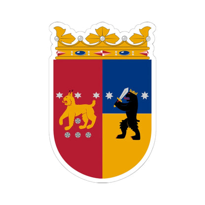 Coat of arms of Tavastia Province (Finland) (Coat of Arms) STICKER Vinyl Kiss-Cut Decal 6 Inch White - The Sticker Space