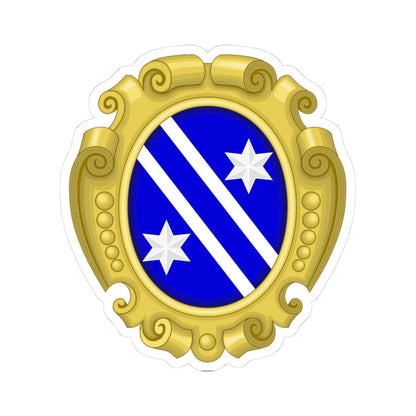 Coat of arms of th Bonaparte family in San Miniato Guido (Italy) (Coat of Arms) STICKER Vinyl Kiss-Cut Decal 3 Inch White - The Sticker Space