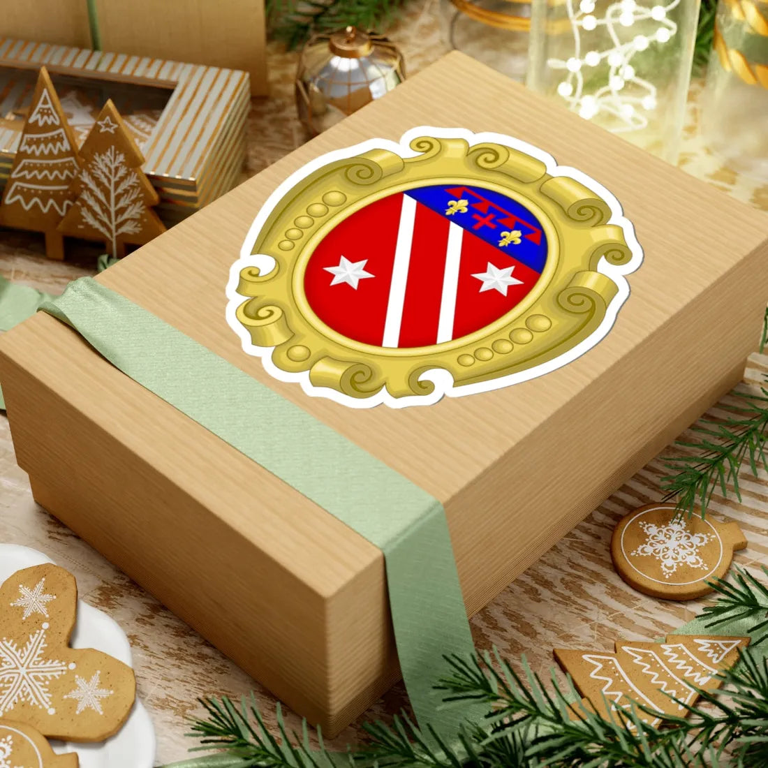 Coat of arms of th Bonaparte family in San Miniato Scala (Italy) (Coat of Arms) STICKER Vinyl Kiss-Cut Decal - The Sticker Space