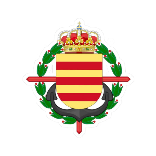 Coat of Arms of the 10th Armored Regiment Córdoba Common variant (Spain) (Coat of Arms) STICKER Vinyl Kiss-Cut Decal 2 Inch White - The Sticker Space