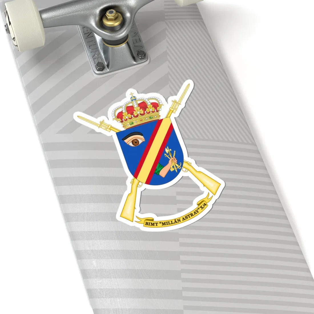 Coat of Arms of the 10th Spanish Legion Flag Millán Astray (Spain) (Coat of Arms) STICKER Vinyl Kiss-Cut Decal - The Sticker Space