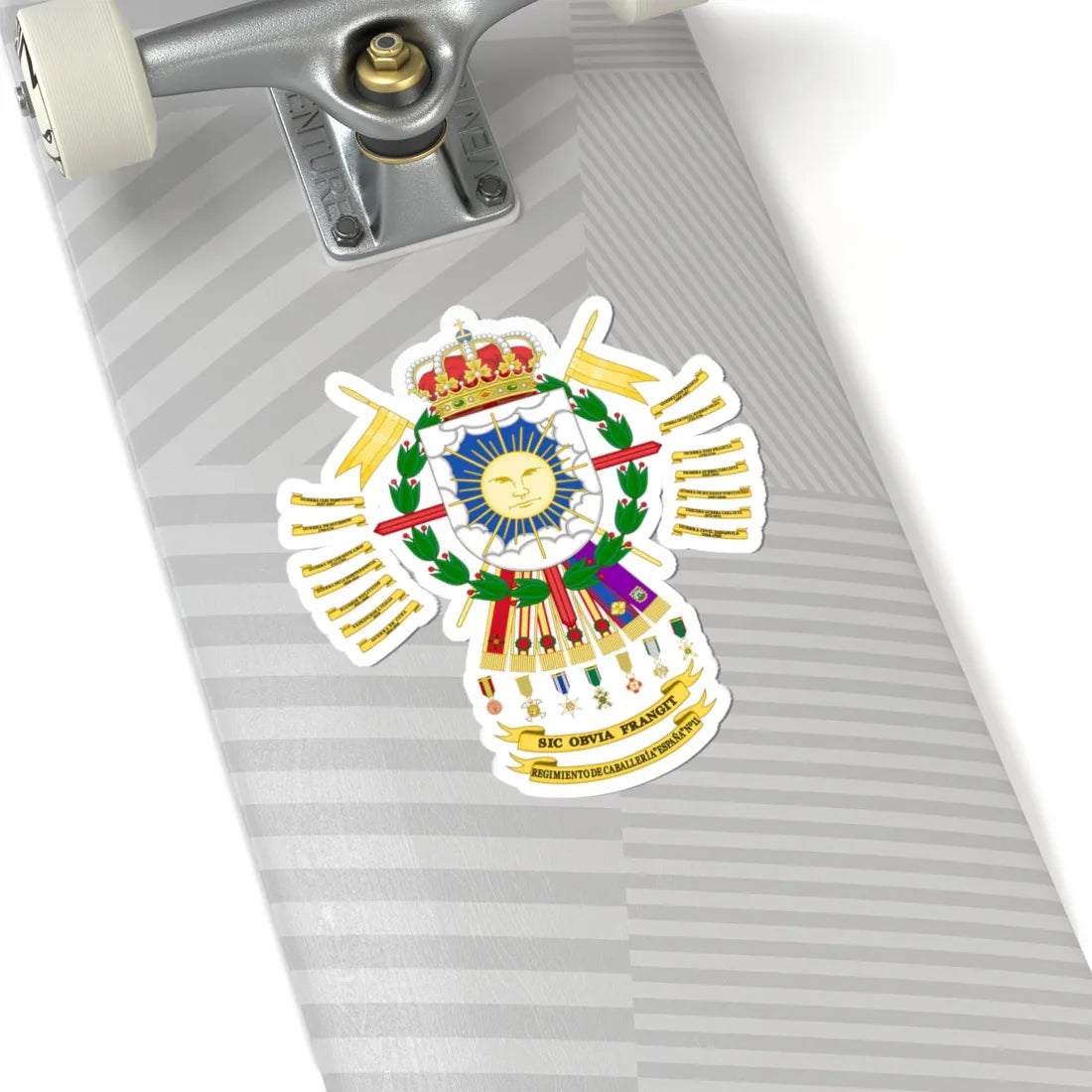 Coat of Arms of the 11th Light Armored Cavalry Regiment España (Spain) (Coat of Arms) STICKER Vinyl Kiss-Cut Decal - The Sticker Space