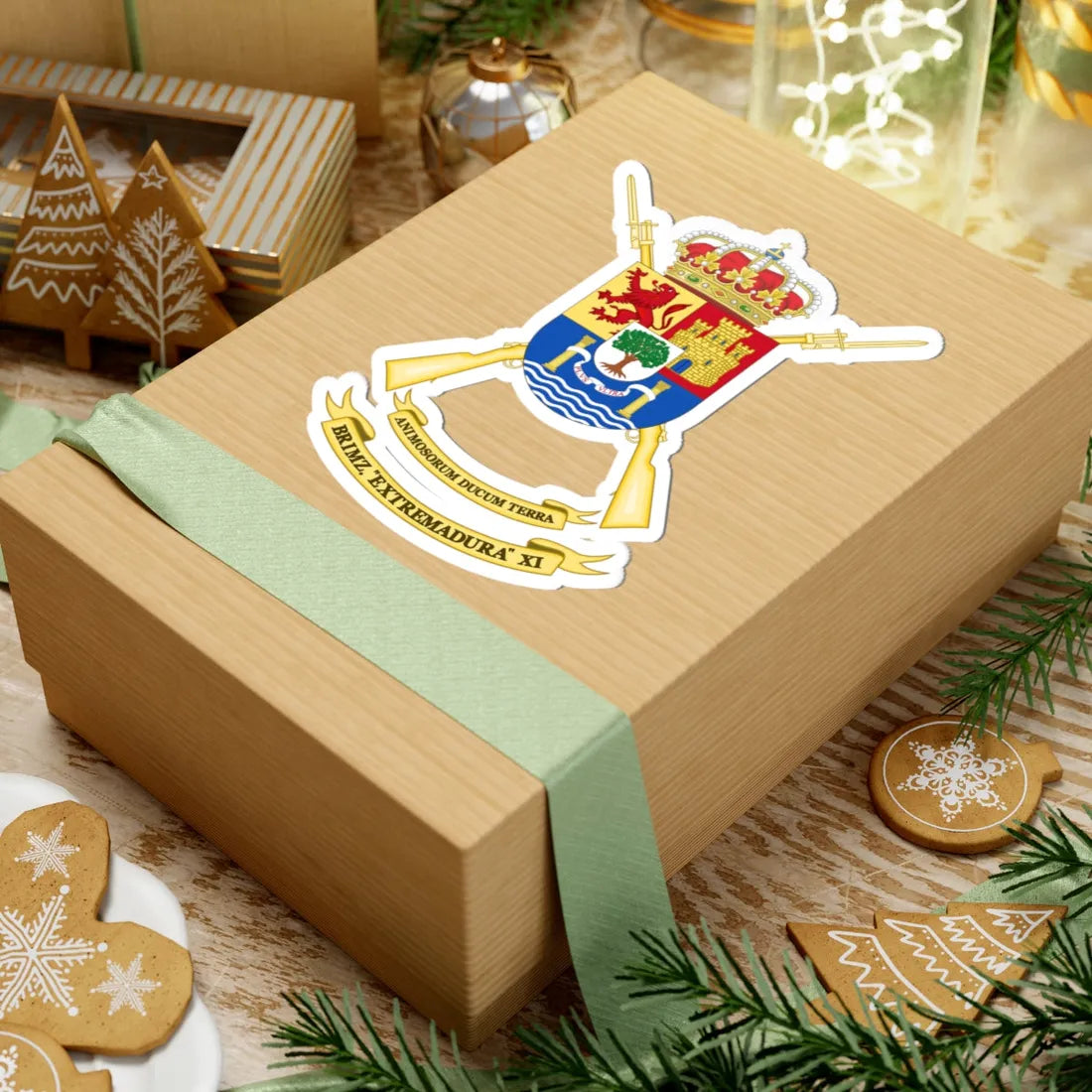 Coat of Arms of the 11th Mechanised Infantry Brigade Extremadura (Spain) (Coat of Arms) STICKER Vinyl Kiss-Cut Decal - The Sticker Space