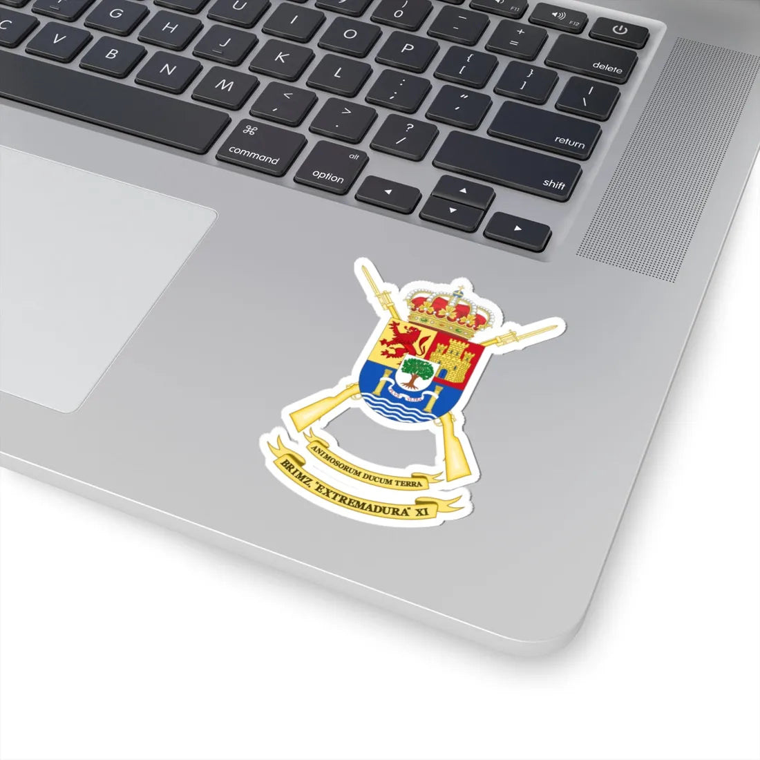 Coat of Arms of the 11th Mechanised Infantry Brigade Extremadura (Spain) (Coat of Arms) STICKER Vinyl Kiss-Cut Decal - The Sticker Space