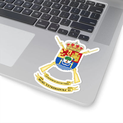 Coat of Arms of the 11th Mechanised Infantry Brigade Extremadura (Spain) (Coat of Arms) STICKER Vinyl Kiss-Cut Decal - The Sticker Space