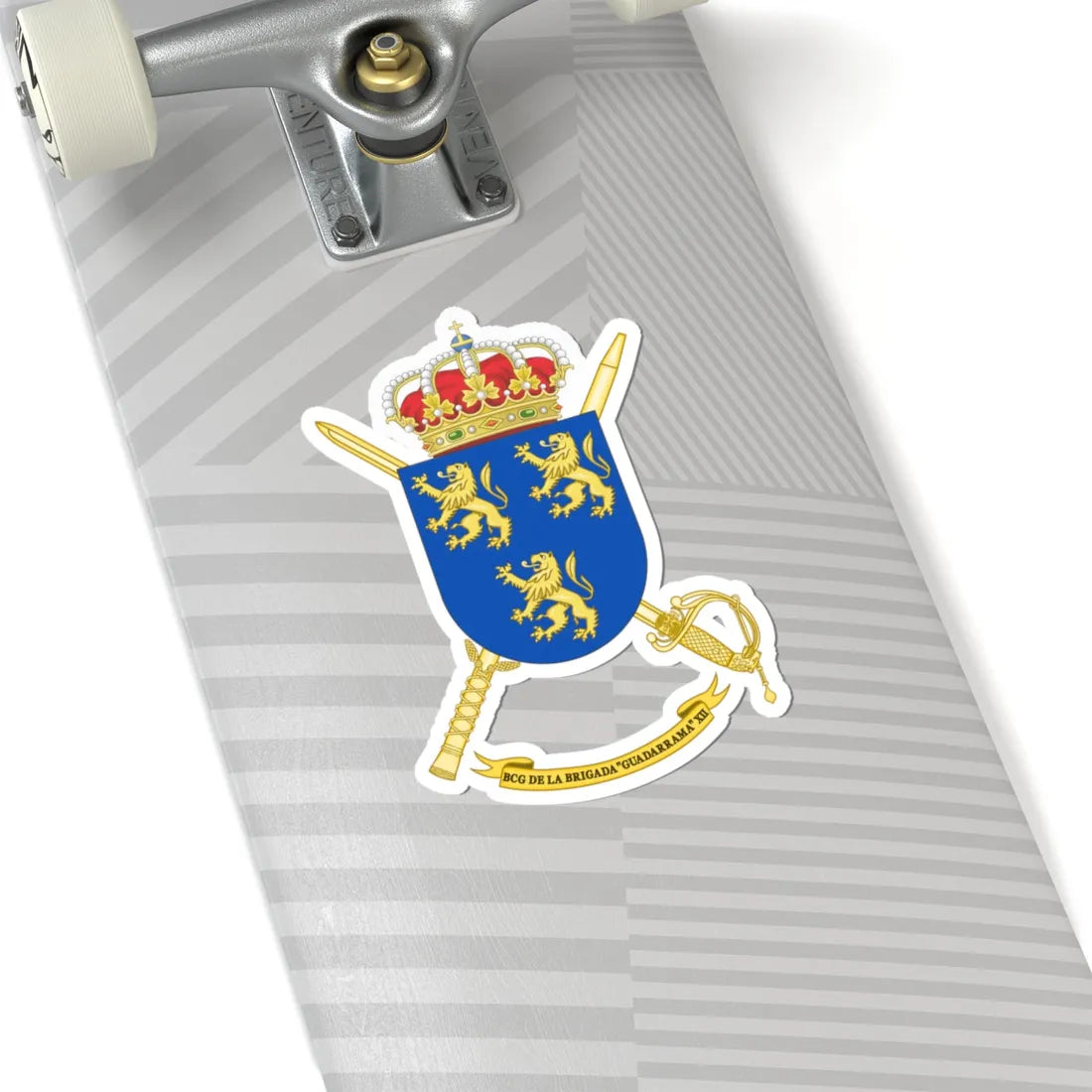 Coat of Arms of the 12th Brigade Guadarrama Headquarters Battalion (Spain) (Coat of Arms) STICKER Vinyl Kiss-Cut Decal - The Sticker Space