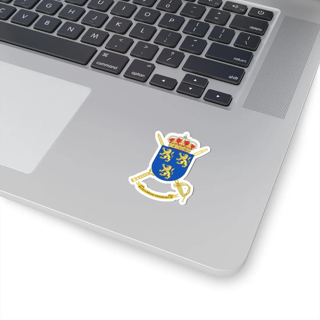 Coat of Arms of the 12th Brigade Guadarrama Headquarters Battalion (Spain) (Coat of Arms) STICKER Vinyl Kiss-Cut Decal - The Sticker Space