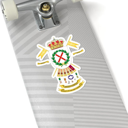 Coat of Arms of the 12th Cavalry Regiment Farnesio (Spain) (Coat of Arms) STICKER Vinyl Kiss-Cut Decal - The Sticker Space