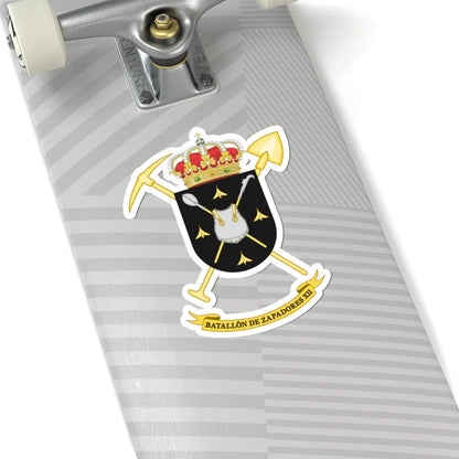 Coat of Arms of the 12th Military Engineering Battalion (Spain) (Coat of Arms) STICKER Vinyl Kiss-Cut Decal - The Sticker Space