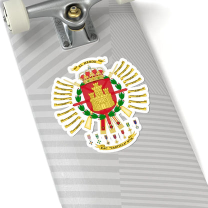 Coat of arms of the 16th Armored Regiment Castilla 2015 (Spain) (Coat of Arms) STICKER Vinyl Kiss-Cut Decal - The Sticker Space