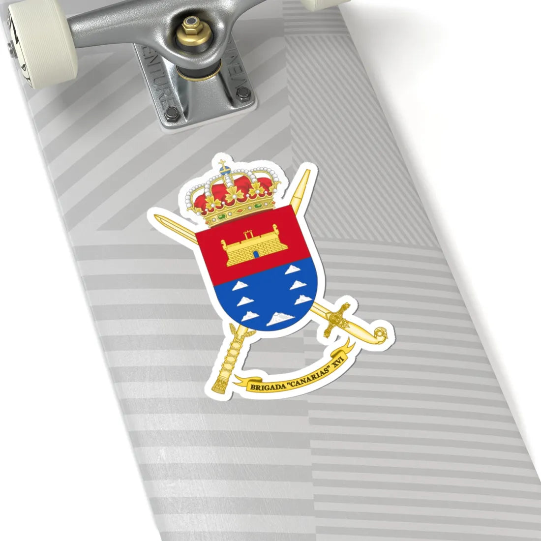 Coat of Arms of the 16th Brigade Canarias Polyvalent Brigade (Spain) (Coat of Arms) STICKER Vinyl Kiss-Cut Decal - The Sticker Space