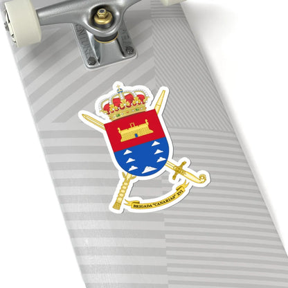 Coat of Arms of the 16th Brigade Canarias Polyvalent Brigade (Spain) (Coat of Arms) STICKER Vinyl Kiss-Cut Decal - The Sticker Space