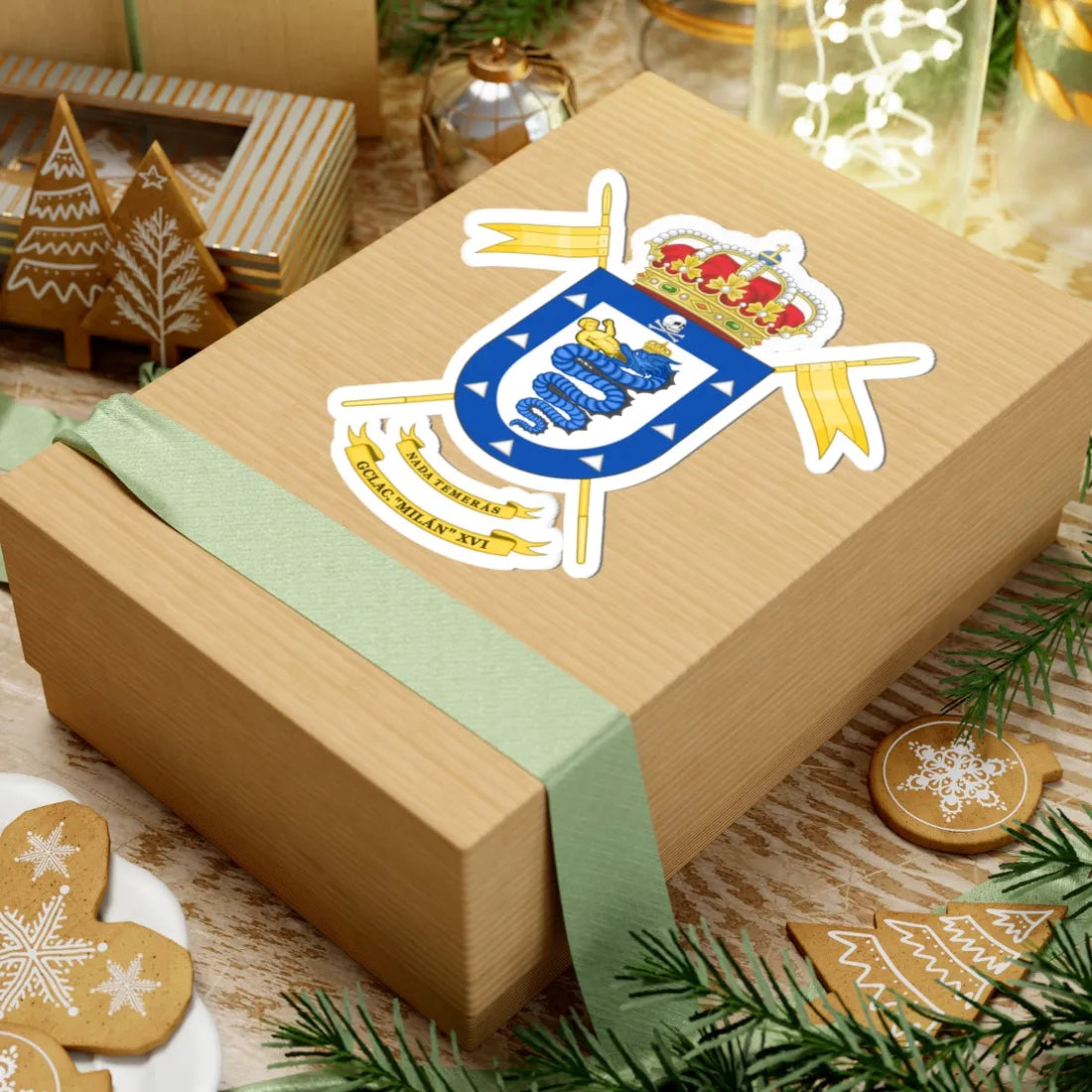 Coat of Arms of the 16th Light Armored Cavalry Group Milán (Spain) (Coat of Arms) STICKER Vinyl Kiss-Cut Decal - The Sticker Space